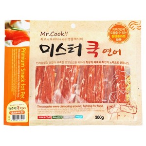 미스터쿡 강아지 스테이크 건조간식, 연어, 160g, 10개