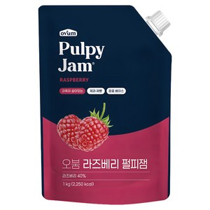 오붐 라즈베리 펄피잼, 1kg, 1개