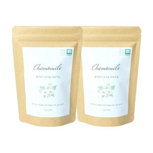 올바르다 유기농 캐모마일 차 티 티백 카모마일, 1g, 25개입, 2개