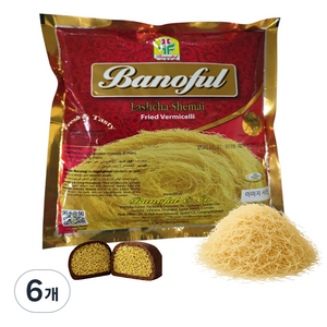 S.N. FOOD 카다이프대체면 BANOFUL 라자 쉬마이 PHENI 두바이쫀득쿠키 두쫀쿠 재료 페니면 (BANOFUL LACCHA SEMAI), 180g, 6개