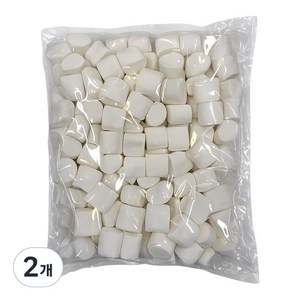 화이트 빅 마시멜로우 두쫀쿠 바베큐용 재료, 1kg, 2개