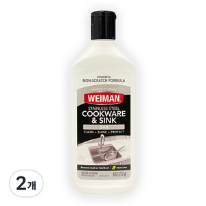 와이만 스텐스틸 싱크 물때 찌든때 얼룩 제거 세정제, 227g, 2개