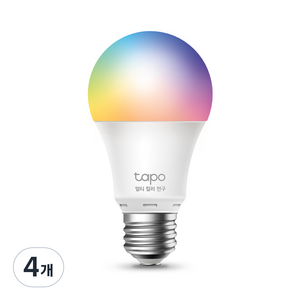 타포 스마트 Wi-Fi 멀티 컬러 조광 전구 8.7W, 기타색, 4개