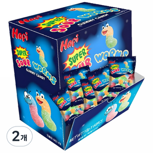 슈퍼 사우어 웜즈 구미 60봉지입 대용량, 600g, 2개
