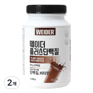 웨이더 플러스 단백질 초콜릿맛 프로틴 쉐이크, 1.02kg, 2개