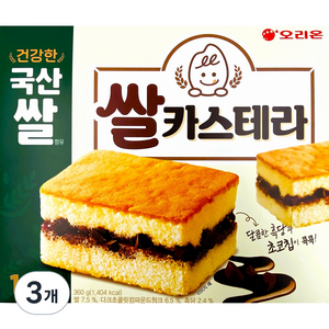 오리온 국산쌀 쌀카스테라, 360g, 3개