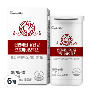 편안해질 유산균 프로바이오틱스, 6개, 45정