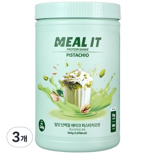 밀잇 단백질 쉐이크 피스타치오맛, 560g, 3개