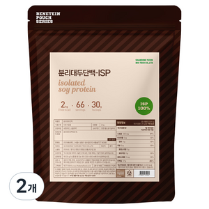 분리 대두 단백질 식물성 소이 프로틴 원물 보충제 ISP 무맛, 2kg, 2개