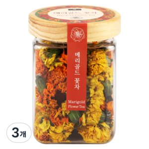 네이쳐리브 제주 수제 메리골드 꽃차 마리골드 꽃송이 용기형, 30g, 1개입, 3개