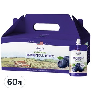 바이퀸 델리오 100% 블루베리 주스 즙 원액, 100ml, 60개