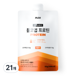 플코업 프로틴 곡물맛 단백질 쉐이크 파우치, 50g, 21개