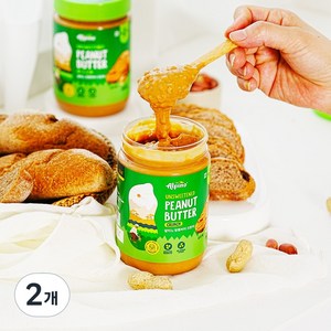 알피노 무가당 땅콩버터 크런치, 500g, 2개