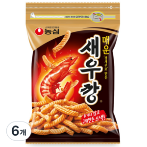 농심 매운새우깡, 400g, 6개