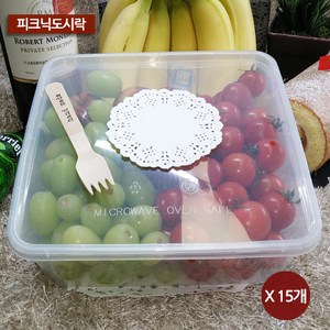 바로팩 피크닉도시락 내열용기 TSQ5, 15개입, 1개