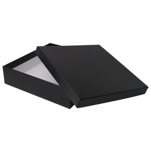 박스몬스터 싸바리 상하분리형 선물상자 200x200x50(mm), 엔젤_블랙 200×200×50, 1개