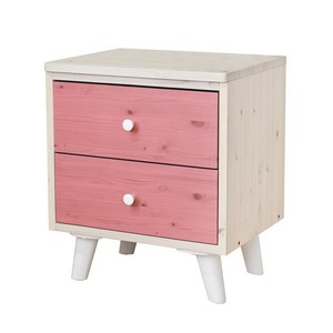 바니가구 스타 2단 협탁, 핑크W