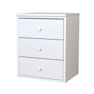 바니가구 S 3단 서랍장, 화이트W