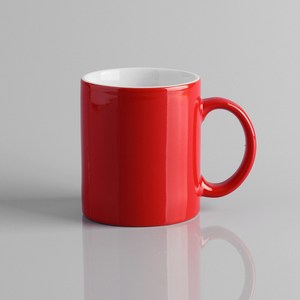 써니스코파 도자기 머그컵 11oz 모음, 직선 머그 / 레드 / 48개입, 1box