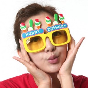 수플레이스 아이스크림생일안경(옐로우)
