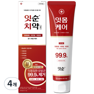 잇순 잇몸붓기 염증 예방 특허성분 콜라겐 프로폴리스 병풀 고불소 잇몸 치약, 130g, 4개