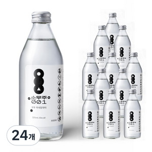 소우주001 유리병 미네랄워터 미세플라스틱없는 물 고순도 산소 충전 (12병 세트), 325ml, 24개
