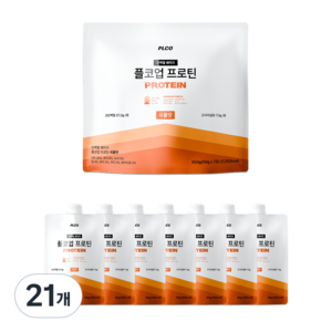 플코업 단백질 쉐이크 곡물맛 고단백 저당 WPI 식사대용, 50g, 21개
