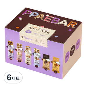 [설탕X 저당] 빼바 프로틴바 파티팩, 400g, 6세트