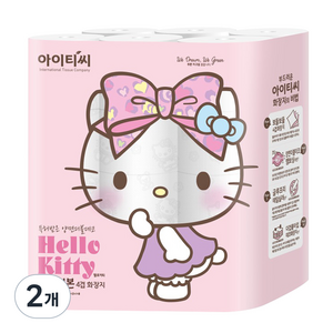ITC 헬로키티 핑크리본 화장지 4겹