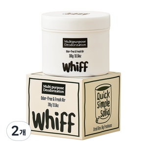 [본사공식몰] WHIFF 위프 탈취제 화장실 집안 방 홀애비 실내 악취 냄새 탈취제 제거제 천연 편백 오일 함유, 300ml, 2개