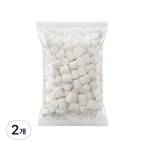 화이트 마시멜로우 1킬로그램 두쫀쿠재료 베이킹재료, 1kg, 2개