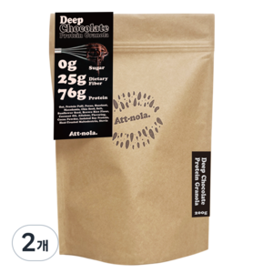 애트놀라 프로틴 저당 무설탕 그래놀라 시리얼 초코맛, 200g, 2개