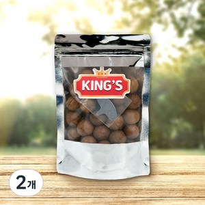킹스 껍질 까먹는 통 마카다미아 햇수확 견과류, 250g, 2개