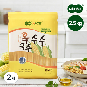순솔 대용량 글루텐프리 100% 옥수수국수, 2.5kg, 2개