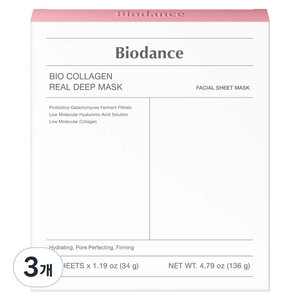 바이오던스 바이오 콜라겐 리얼 딥 마스크, 4개입, 3개