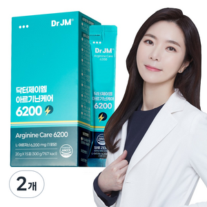 닥터제이엠 아르기닌 케어 6200 고함량 시트룰린 아연 활력 에너지, 300g, 2개