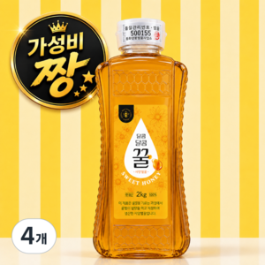 달콤달콤 꿀 사양벌꿀, 2kg, 4개