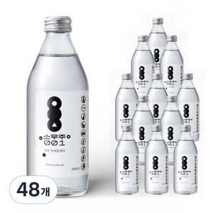 소우주001 유리병 미네랄워터 미세플라스틱없는 물 고순도 산소 충전 (12병 세트), 325ml, 48개