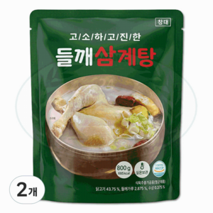 차오름 고소하고 진한 들깨삼계탕 레토르트 실온보관 보양식 삼계탕, 800g, 2개