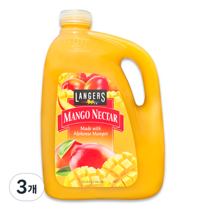 랭거스 망고 주스, 3.78L, 3개