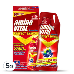 아미노바이탈 아미노샷 퍼펙트에너지젤 2500mg 자전거 파워젤 에너지젤, 45g, 20개