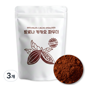 발로나 무가당 코코아파우더 무설탕 카카오파우더, 150g, 1개입, 3개