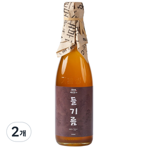 백년본가 저온압착 고소한 통 들깨 옛날 방앗간 들기름, 350ml, 2개