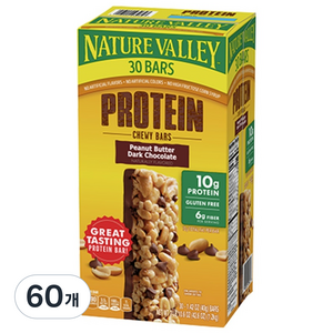 네이처밸리 프로틴 피넛버터 다크초콜릿, 40g, 60개