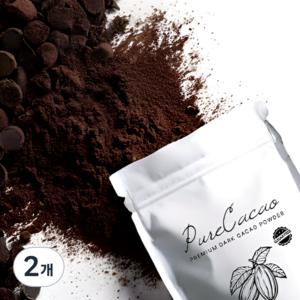 프리미엄 진하고 고소한 무가당 다크 카카오파우더 코코아파우더, 100g, 1개입, 2개