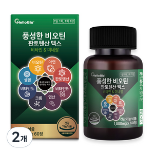풍성한 비오틴 판토텐산 맥스, 2개, 60정