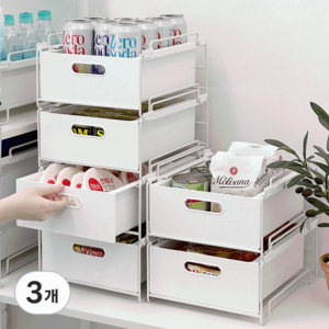 전용스티커 포함 KC인증! 데미무드 플로어 철제 프레임 적층식 팬트리 정리함 서랍형