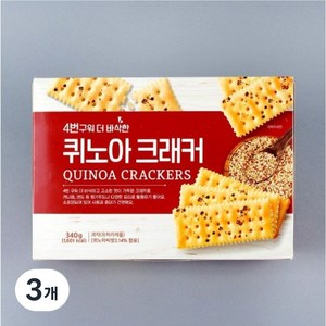 4번구워 더 바삭한 퀴노아 크래커, 340g, 3개