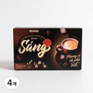 Sang 에스프레소 블랙 인스턴트 스틱 아메리카노 커피, 20g, 10개입, 4개