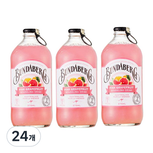 분다버그 핑크 그레이프푸르트 탄산음료, 375ml, 24개